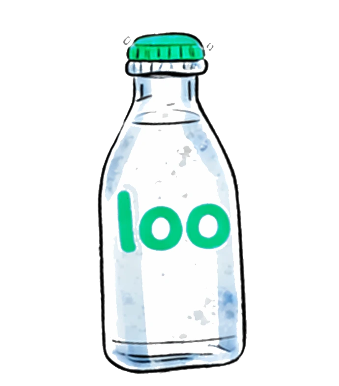 Bruisend waterflesje van loo